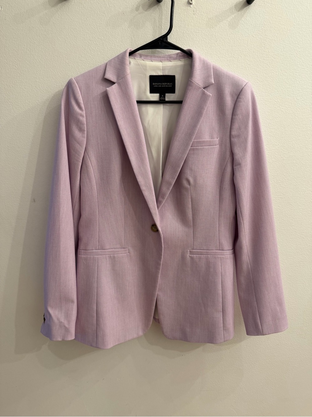 Banana Republic Lavender Single-Button Blazer
